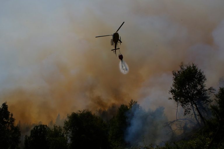 Viento y rápida propagación del fuego: Alerta Roja para la comuna de Vichuquén por incendio forestal