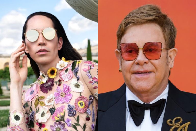 Di Mondo impactó con extravagante atuendo en gala de Elton John: Se tomó fotos con Heidi Klum y Paulina Rubio