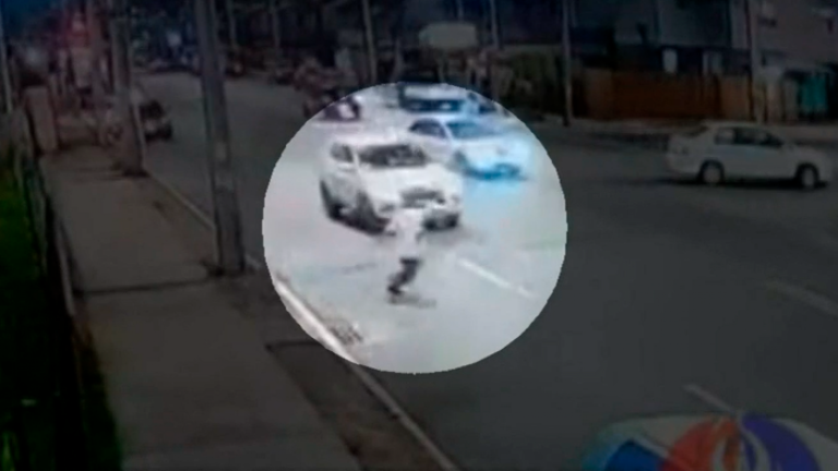 VIDEO: Falso atropello en San Bernardo tuvo un inesperado final