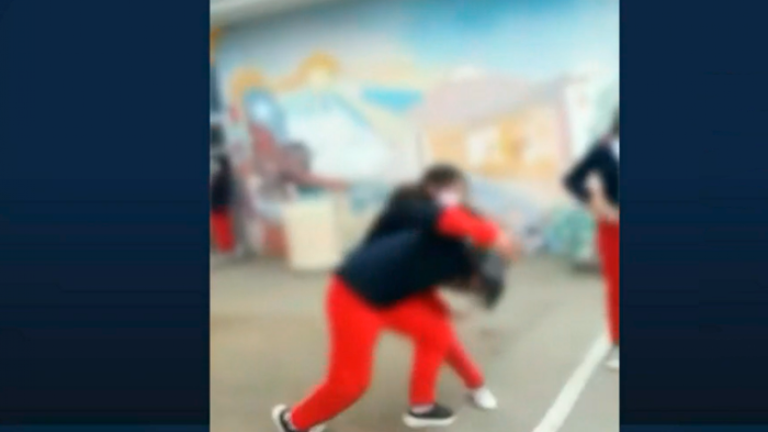 Desgarrador registro: Niña sufrió violenta agresión física en un colegio en Laja