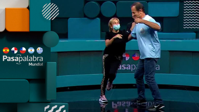 ¡Es campeón nacional de salsa! El uruguayo Pablo Petrides encendió el estudio de Pasapalabra Mundial bailando con su esposa