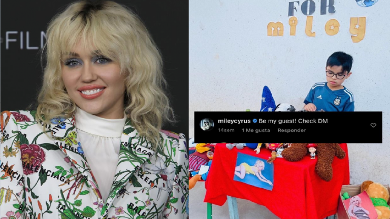 De película: Miley Cyrus invitó personalmente a fanático de 8 años que vendía juguetes para ir a su concierto