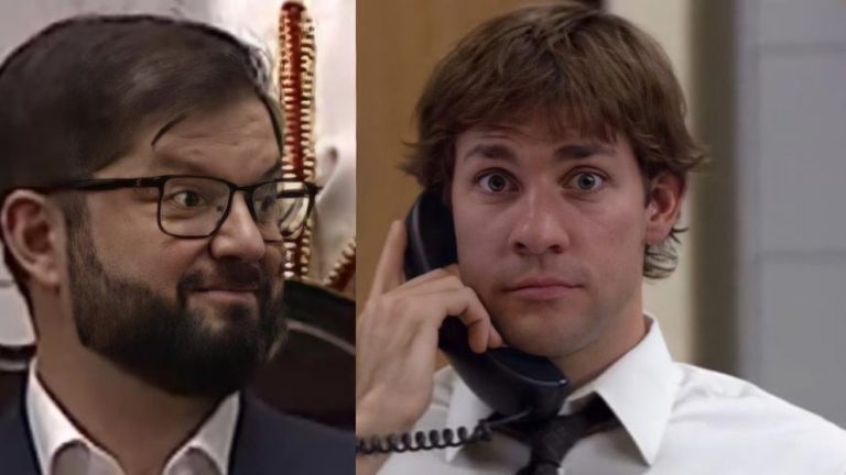 ¡Como en The Office! La comentada reacción de Gabriel Boric tras gesto de Piñera con la piocha de O’Higgins