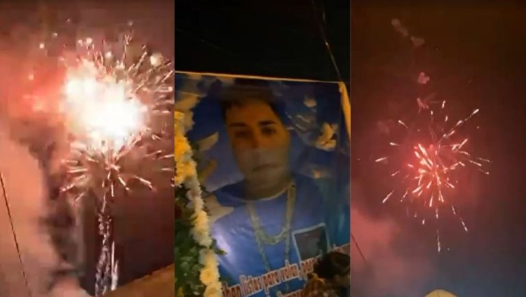 Con balazos y fuegos artificiales: Las imágenes del impactante funeral en Conchalí