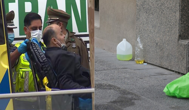 Hombre en silla de ruedas intentó quemarse afuera del Palacio de La Moneda