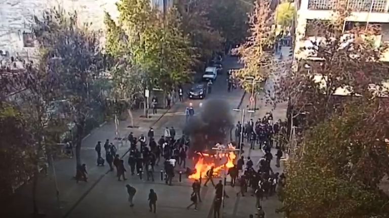 Manifestante resultó con quemaduras durante incidentes en las afueras del Instituto Nacional