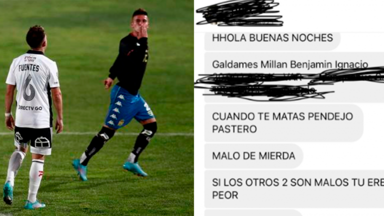 Hincha de Colo Colo amenaza de muerte a Benjamín Galdames: “Ojalá despiertes y veas a tu mamá muerta”