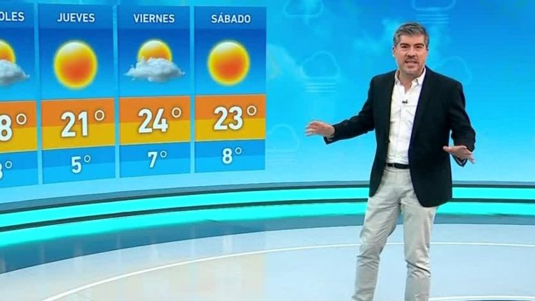 Eduardo Sáez y el informe del tiempo para este martes 26 de abril