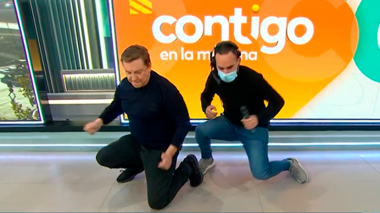 ¡Rodillas a prueba! Julio César Rodríguez y Marcos realizaron el paso de L-Gante