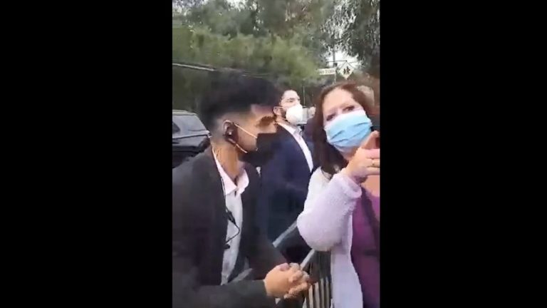 El tenso cruce entre el presidente Boric con manifestante: 