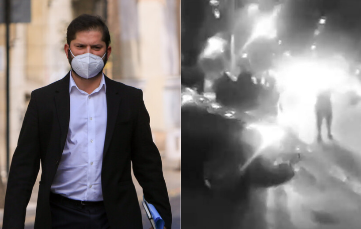 Pdte. Boric llegó a la ex Posta Central para reunirse con familiares de periodista baleada en Meiggs