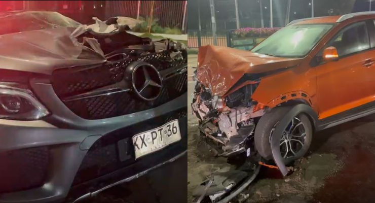 Realizó tour delictual, se robó auto de alta gama y terminó detenido tras destrozarlo en choque