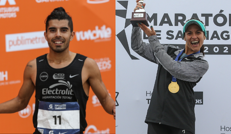 Chilenos triunfan en la Maratón de Santiago: Daniel Cortés y Danica Kusanovic se adueñaron del primer lugar
