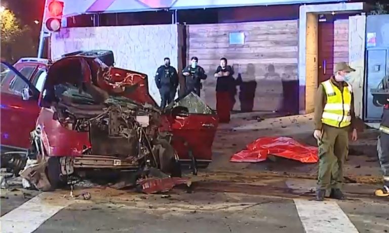Impresionante choque a gran velocidad terminó con un muerto en Providencia