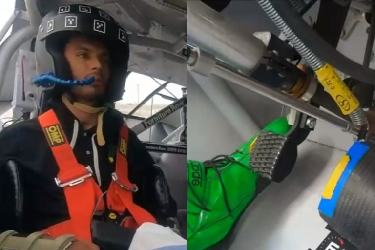 Joven tetrapléjico logró conducir un auto de carreras usando solo su mente