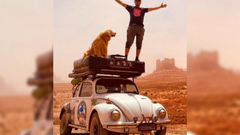 La historia del influencer que viajaba con su perro por el mundo: Murieron en un accidente automovilístico