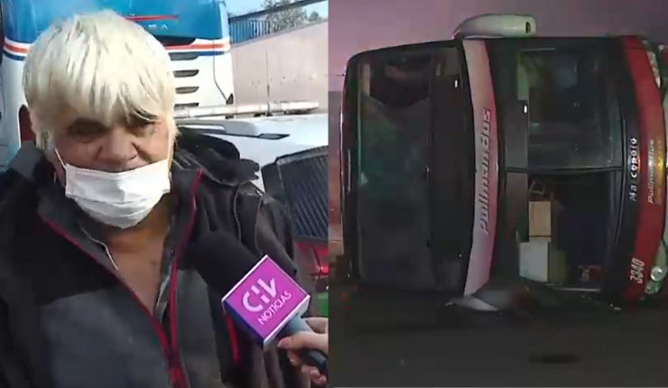 Habla pasajero de bus volcado en Champa: “Trataba de pararme y no podía, fue terrible”