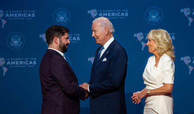 Presidente Boric fue recibido por Biden en la Cumbre de las Américas: Se reunirán este jueves