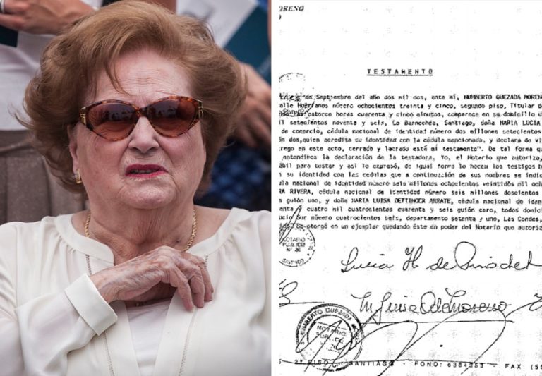 Lucía Hiriart de Pinochet: Consejo de Defensa del Estado pide apertura del testamento que dejó en vida