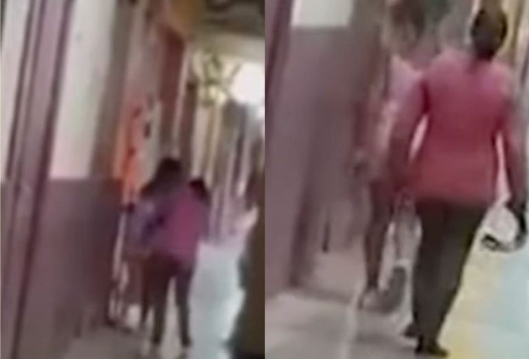 Captaron a madre sacando a su hija a correazos en las piernas de una fiesta en Perú