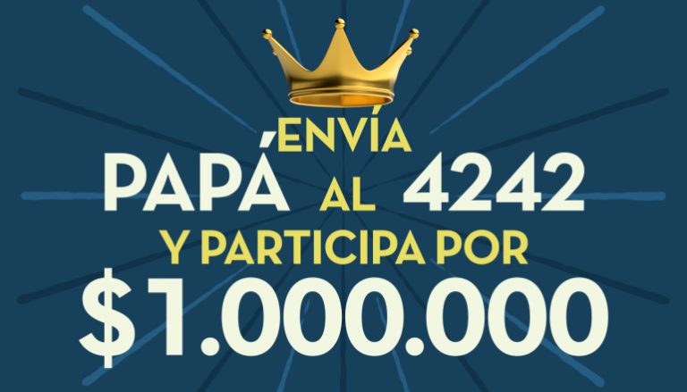 En el mes de PAPÁ participa por $1.000.000.-