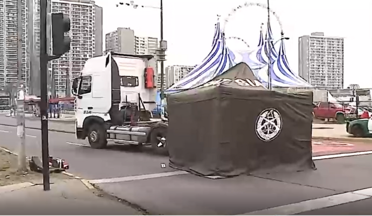 Fatal atropello en la Alameda: Hombre de 66 años murió tras ser impactado por camión