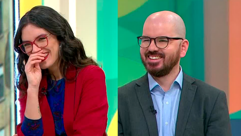 “Haz el pasito”: Las risas de Camila Vallejo por sonido de Michael Jackson en el Matinal de CHV