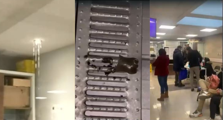 Todo por una botella en cañería: Registraron que edificio de Posta Central se llovió