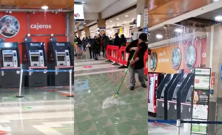 Intensas lluvias provocan estragos en centro comercial de Viña del Mar: Reportan inundación en primer piso