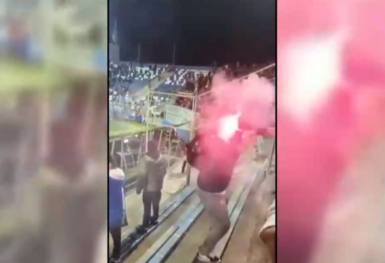 Formalizan a joven de 17 años que lanzó bengala a niño fanático de Flamengo en estadio de la UC
