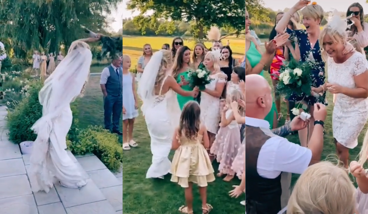 Novia sorprendió a su mamá en pleno matrimonio: Le entregó el ramo para que recibiera viralizada propuesta