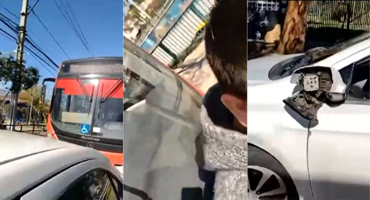 Estaba su familia dentro: Conductor denunció a micrero por chocar y arrastrar su auto por cuadras