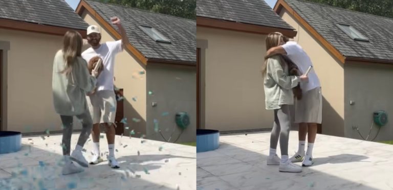 Ben Brereton y Kimberley Abbott revelaron el sexo de su guagua con tierna celebración