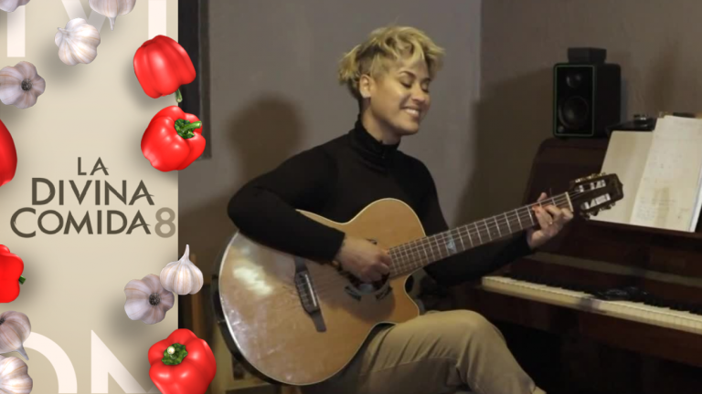 ¡Hermosa interpretación! María Jimena Pereyra deleitó a sus invitados con música en vivo