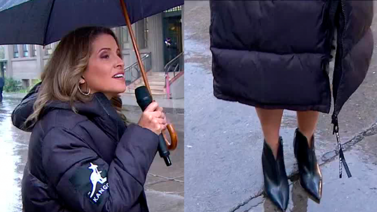 “¡Y justo yo ando a pierna pelá!”: Monse Álvarez literalmente se congeló tras conducir el Matinal bajo la lluvia