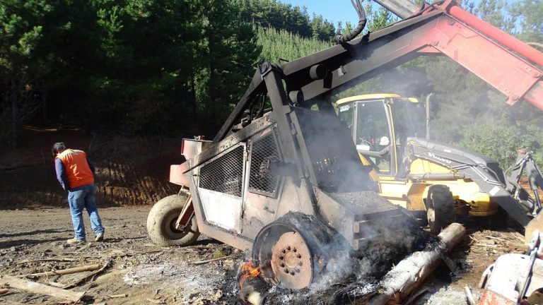 Cuatro cabañas de ex PDI resultaron quemadas tras ataque incendiario