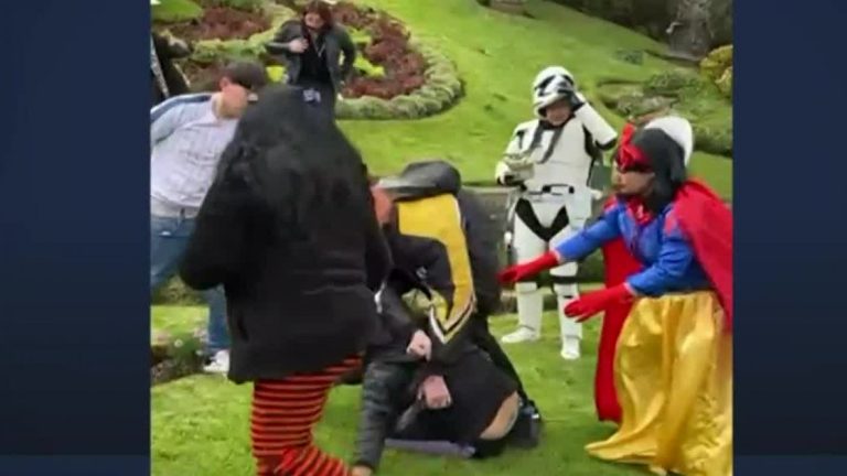 Los Vengadores de Viña del Mar: Personajes detienen a hombre que vandalizó reloj de flores