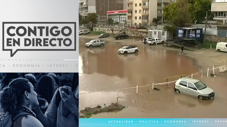 Lluvia y granizos en Valparaíso: Autos quedaron atrapados en estero Marga Marga