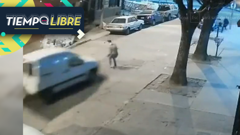 ¡Temeraria acción! Un hombre atropelló al delincuente que le robó a su madre