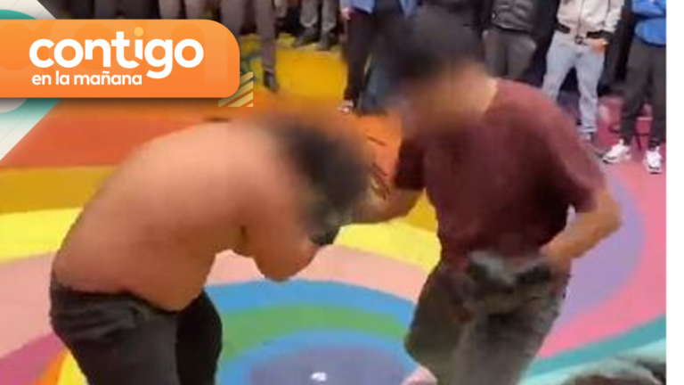 VIDEO | Estudiantes armaron “ring de boxeo” en pleno Paseo Bandera