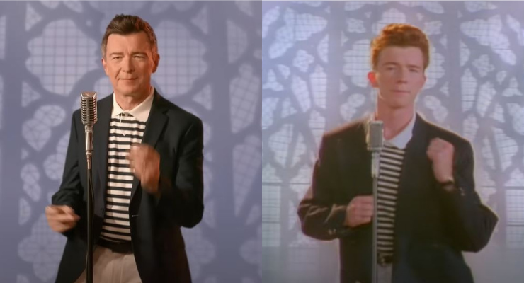 Rick Astley recrea su icónico video de Never Gonna Give You Up 35 años después de su estreno