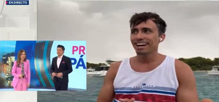 Roberto Cox sorprendió al aparecer en el noticiero desde sus vacaciones: 