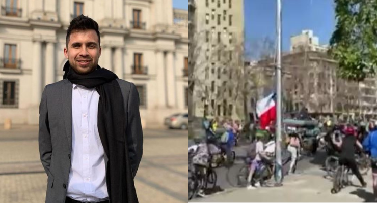 El video de Gustavo Gatica en cicletada por la Alameda: 