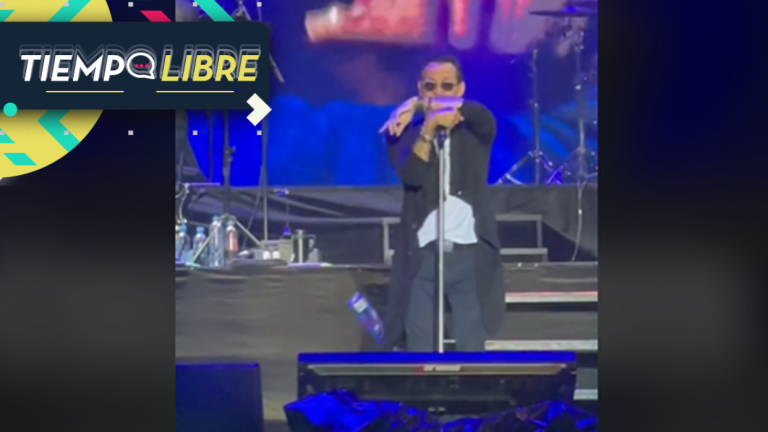 ¡Se enojó! Marc Anthony recibió un botellazo en pleno concierto