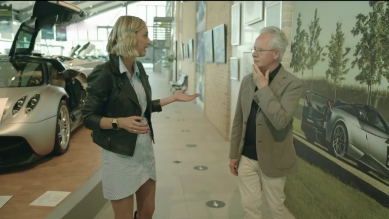 Autos deportivos llenos de lujo: Emilia Daiber conoció al fundador de Pagani Automobili