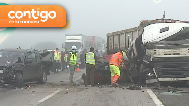 Último minuto: 12 vehículos colisionaron en la ruta 78 en Melipilla