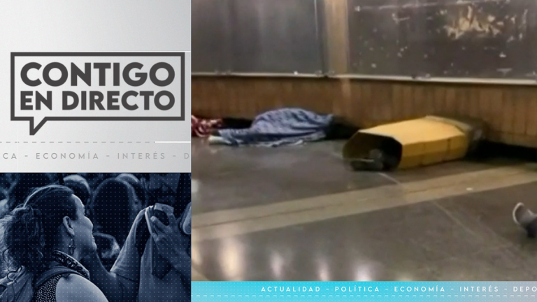 Desolador registro: Personas en situación de calle duermen en el metro para refugiarse del frío