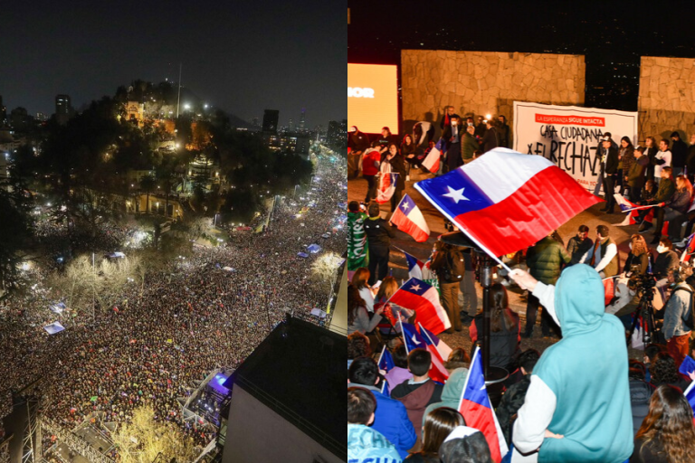 Apruebo versus Rechazo: Así fueron los cierres de campaña de cara al plebiscito de salida