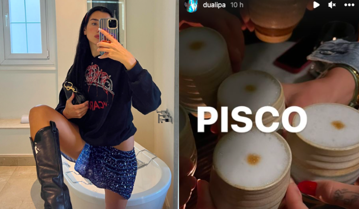 Dua Lipa celebró su visita a Chile tomando pisco tras su concierto en La Florida