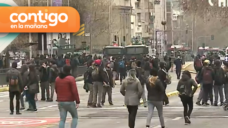 Tránsito interrumpido: Nueva protesta de estudiantes secundarios en la Alameda